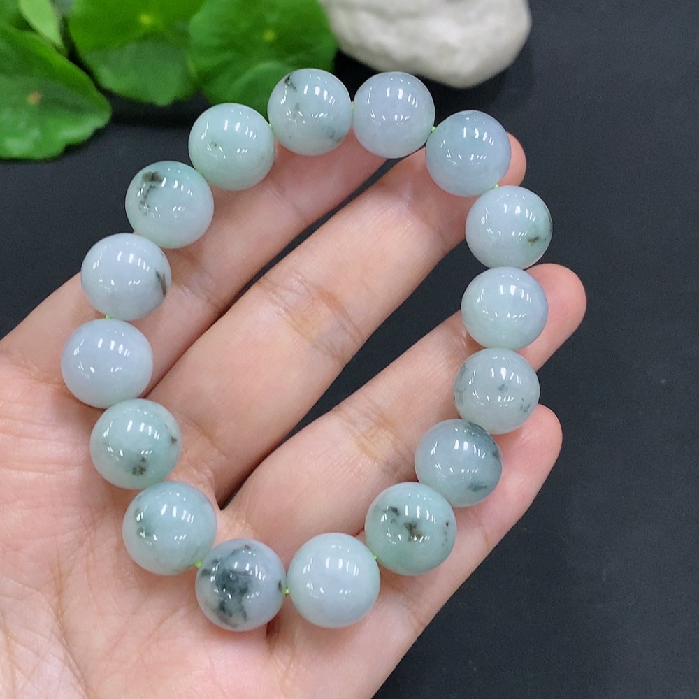 F34962544 Jadeite Bracelet Total Weight Approx. 53.8g Size 12.3mm Including Other Minerals