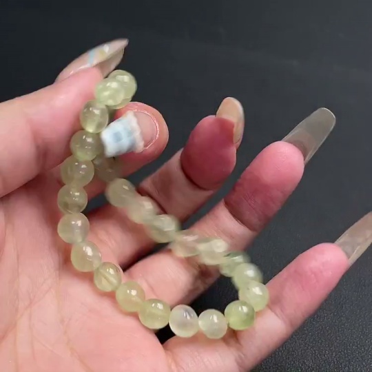 C21348951 Prehnite Bead Bracelet Total Weight Approx.14.55g Size About7.6mm
