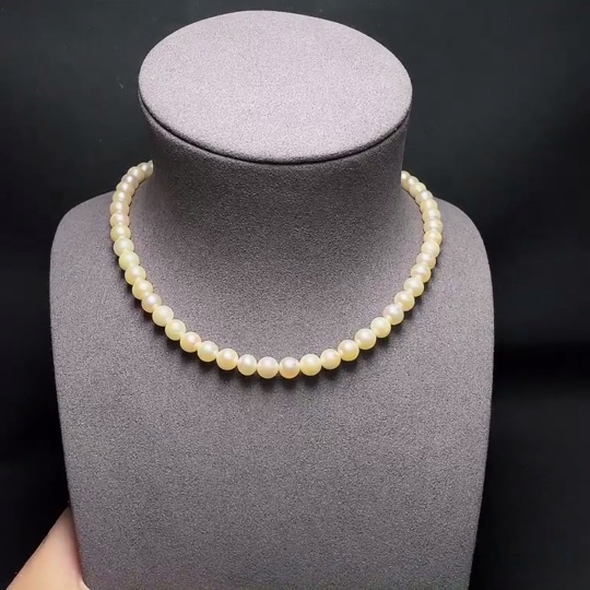 C33937723 Saltwater Pearl Necklace Non-Gold Total Weight Approx. 33.2g Size Approx. 7.3mm