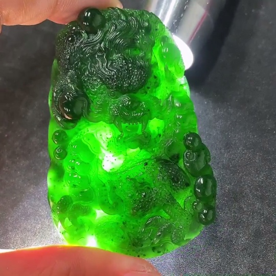 F34030991 Jadeite Pendant Dragon Plaque Total Weight Approx. 56.16g