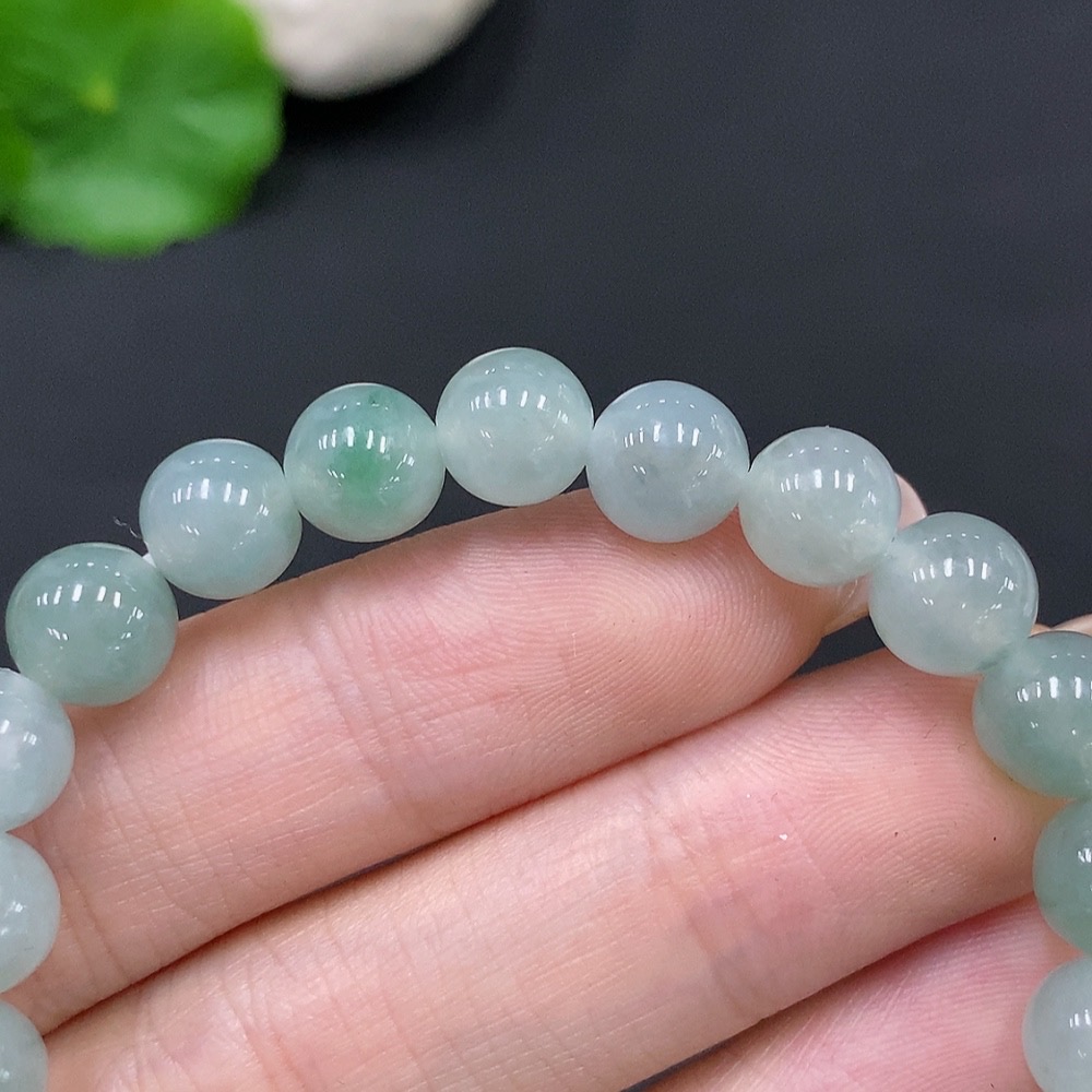 F27144480 Jadeite Bracelet Approx 7.7mm Total Weight About 20g