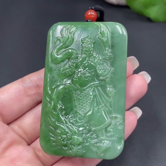 H21417795 Hetian Jade Pendant - Guan Gong