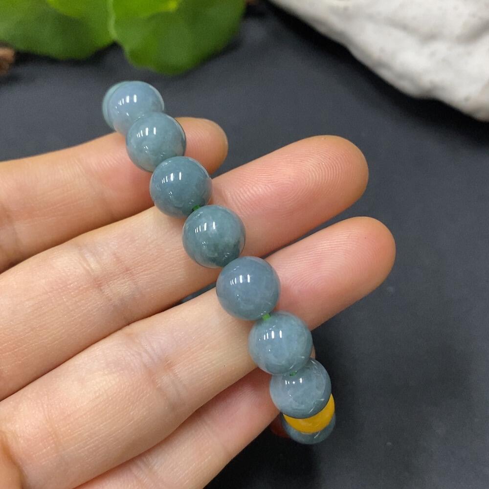 F3366443 Jadeite Bead Necklace Size 9.7 with Non-Jadeite Beads