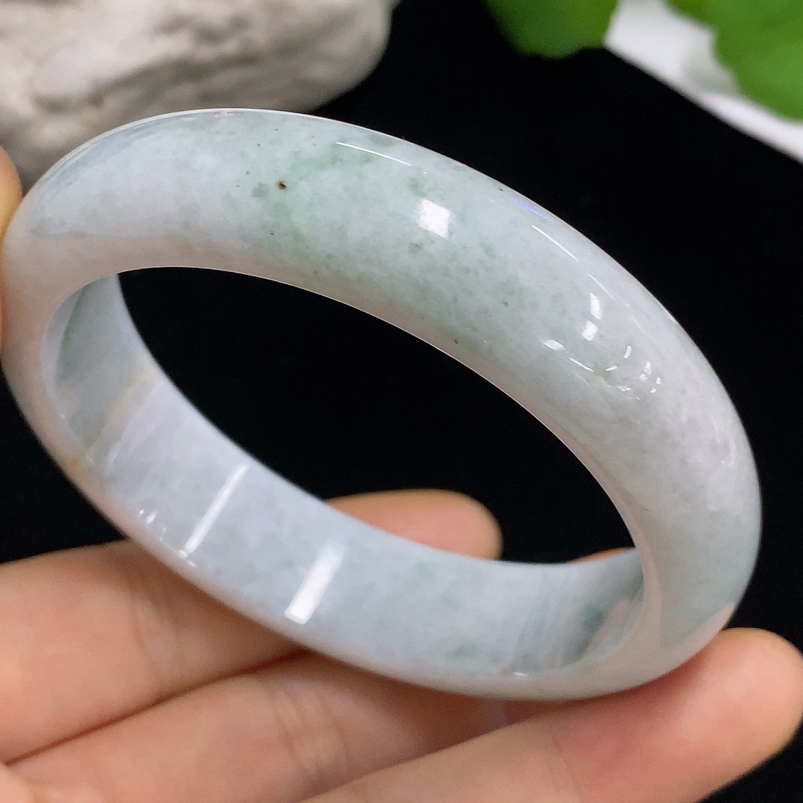 F44238906 Jadeite Round Bracelet Repaired Total Weight Approx. 62.6g Size 57.6