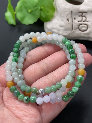 F34057808 Jadeite Bead Necklace Approx 5.8mm Total Weight Approx 34.31g Non-Gold Yellow Part Color Origin Undetermined Contains Other Mineral Components