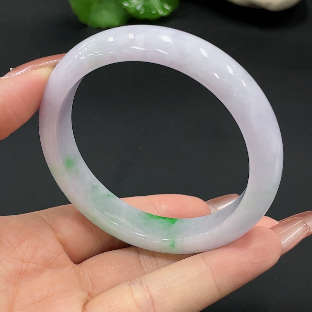 F27149861 Jadeite Round Bangle Total Weight approx. 52.6g Size 56.6