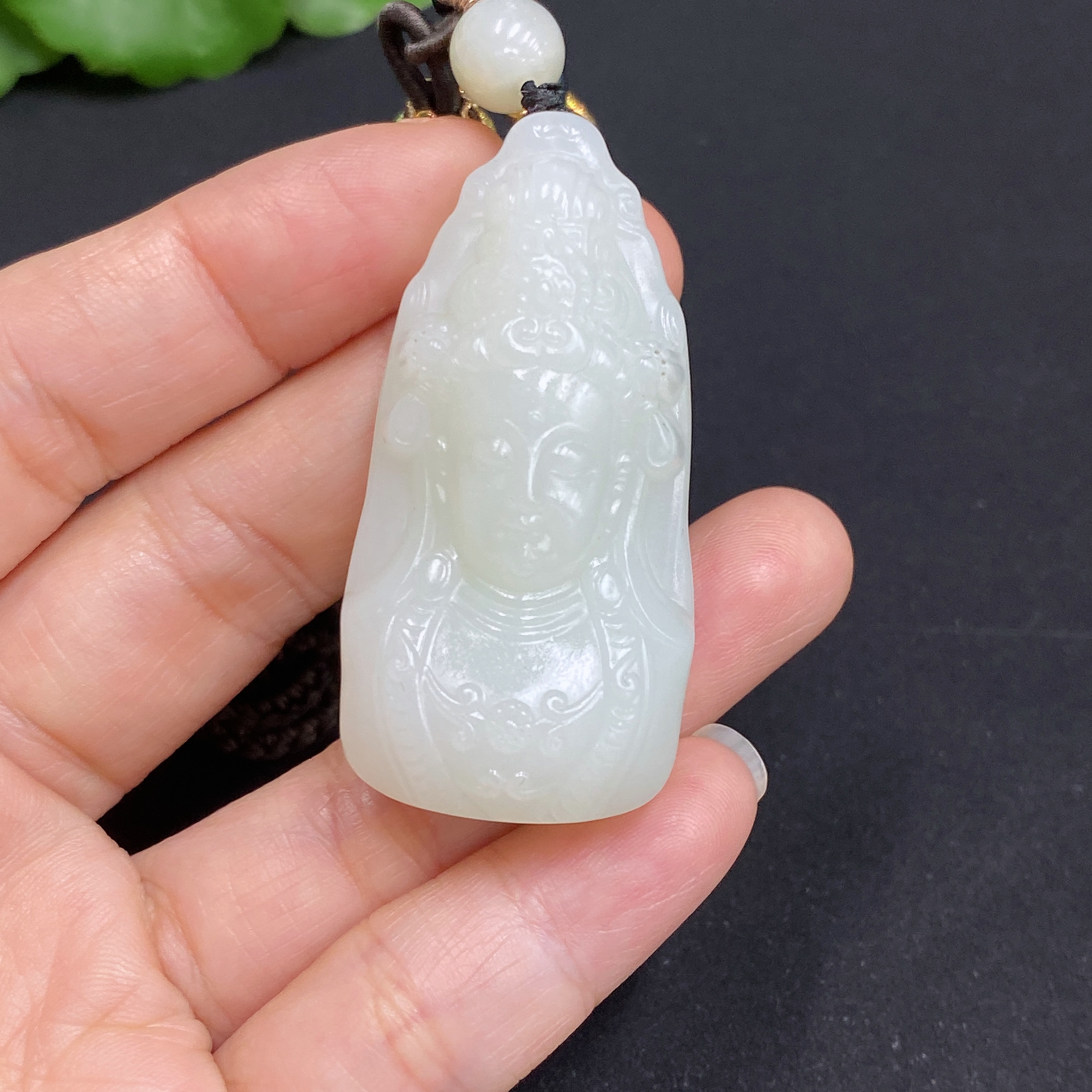 H34970984 Hetian Jade Pendant Guanyin