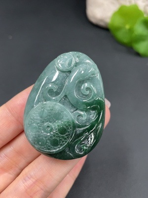 F20301055 Jadeite Pendant Antique Style Total Weight 39.874g