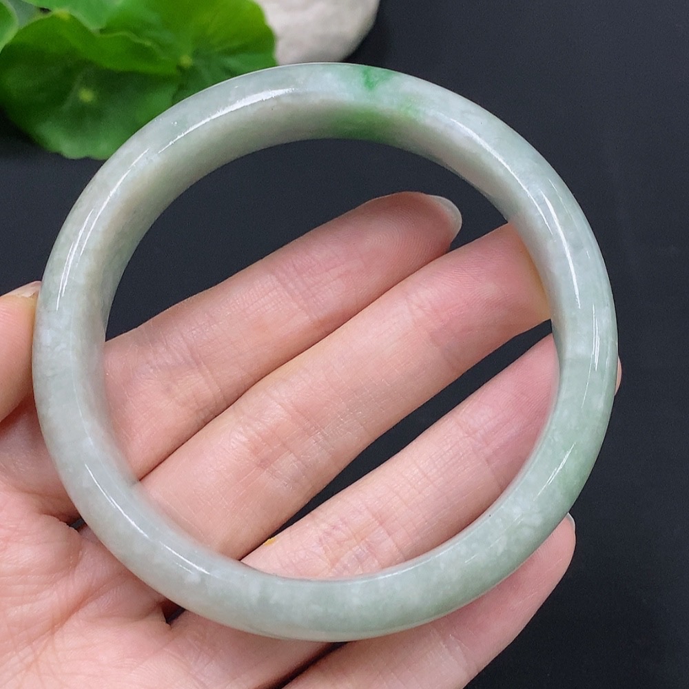 F29336139 Jadeite Round Bangle Total Weight Approx. 74.7g Size 60.2