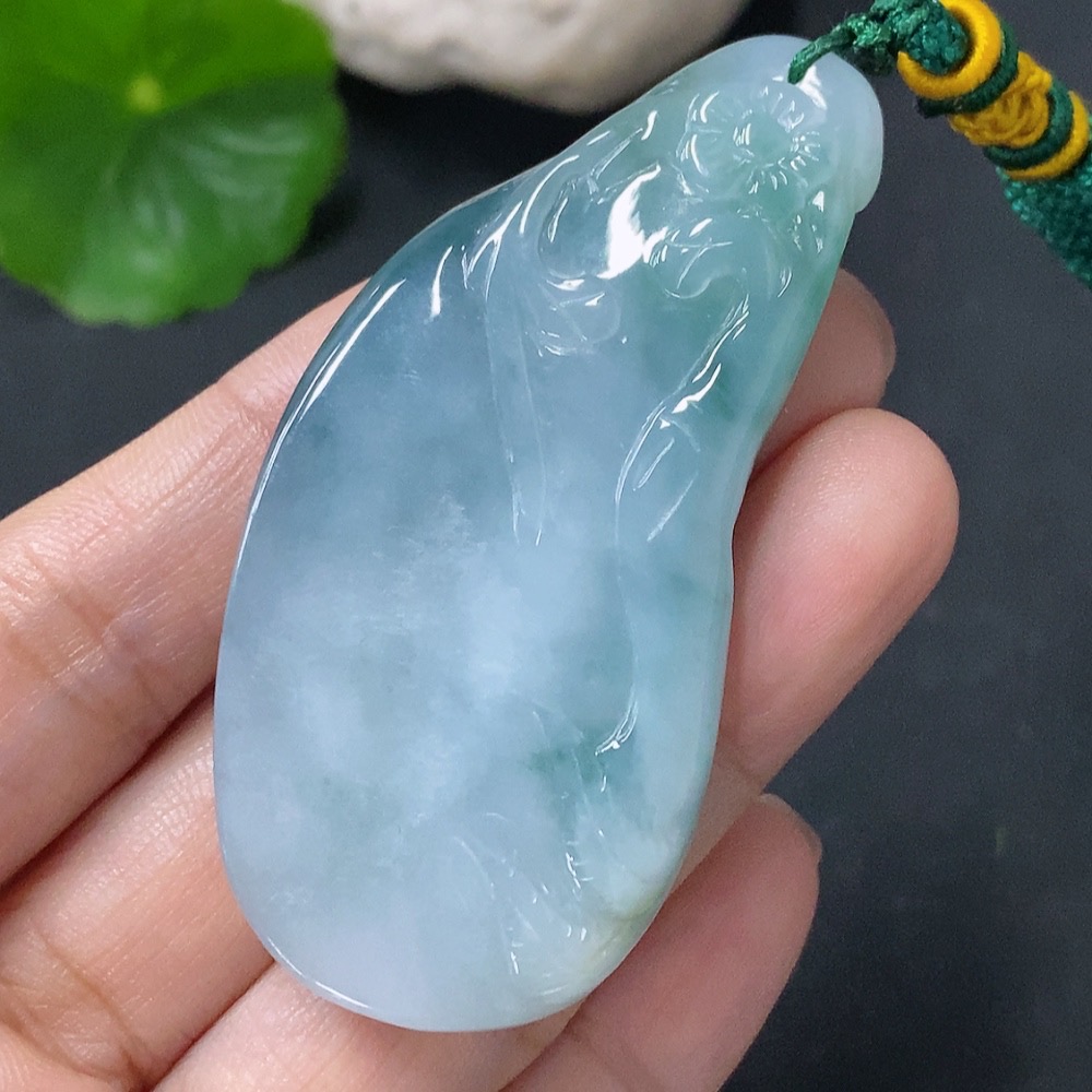 F35089720 Jadeite Pendant Plum Blossom Deer