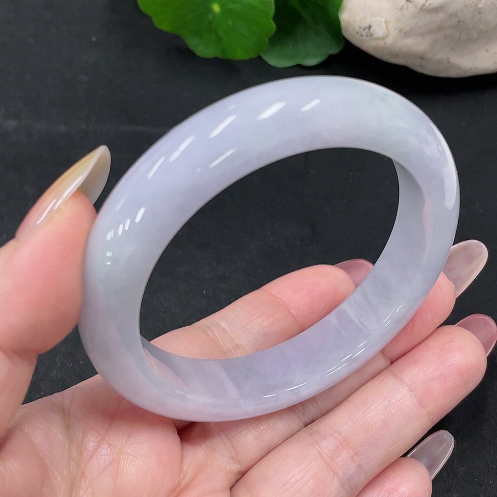 F34032850 Jadeite Round Bangle Size 56.4 Total Weight Approx. 61.9g