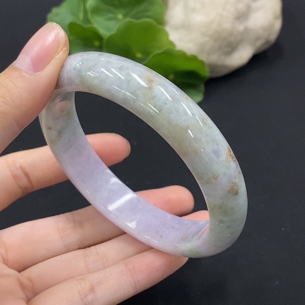 F35091511 Jadeite Round Bangle Size 60.5 Total Weight Approx.64.4g
