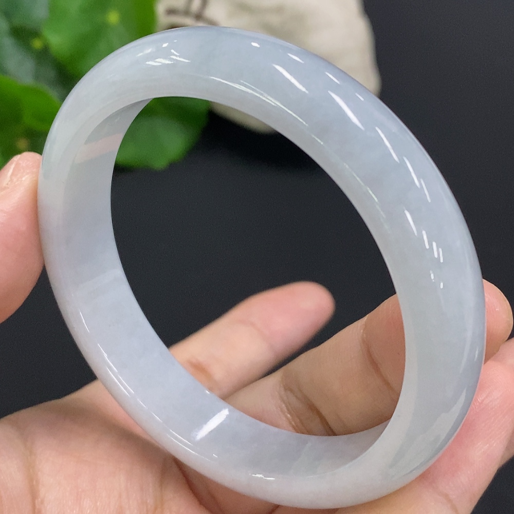 F34051144 Jadeite Round Bangle Size 57.3 Total Weight Approx. 51.9g