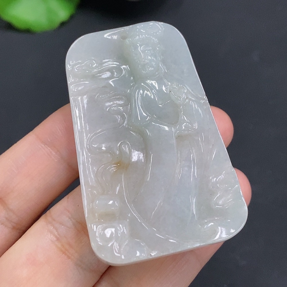 F26973247 Jadeite Guanyin Pendant, Total Weight Approximately 28g