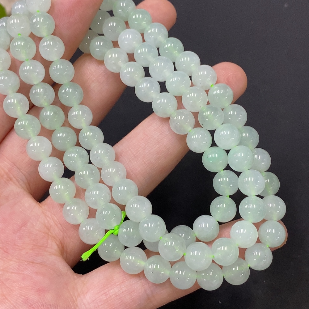 F28290720 Jadeite Bead Necklace Total Weight Approx. 55.22g Size About 7.1mm