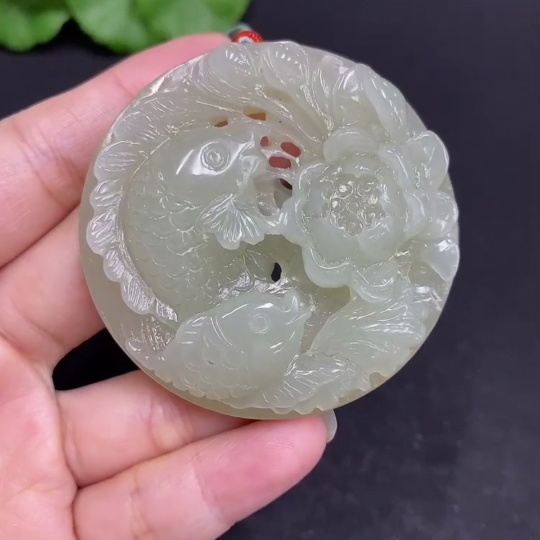 H33878869 Hetian Jade Pendant - Abundant Year After Year