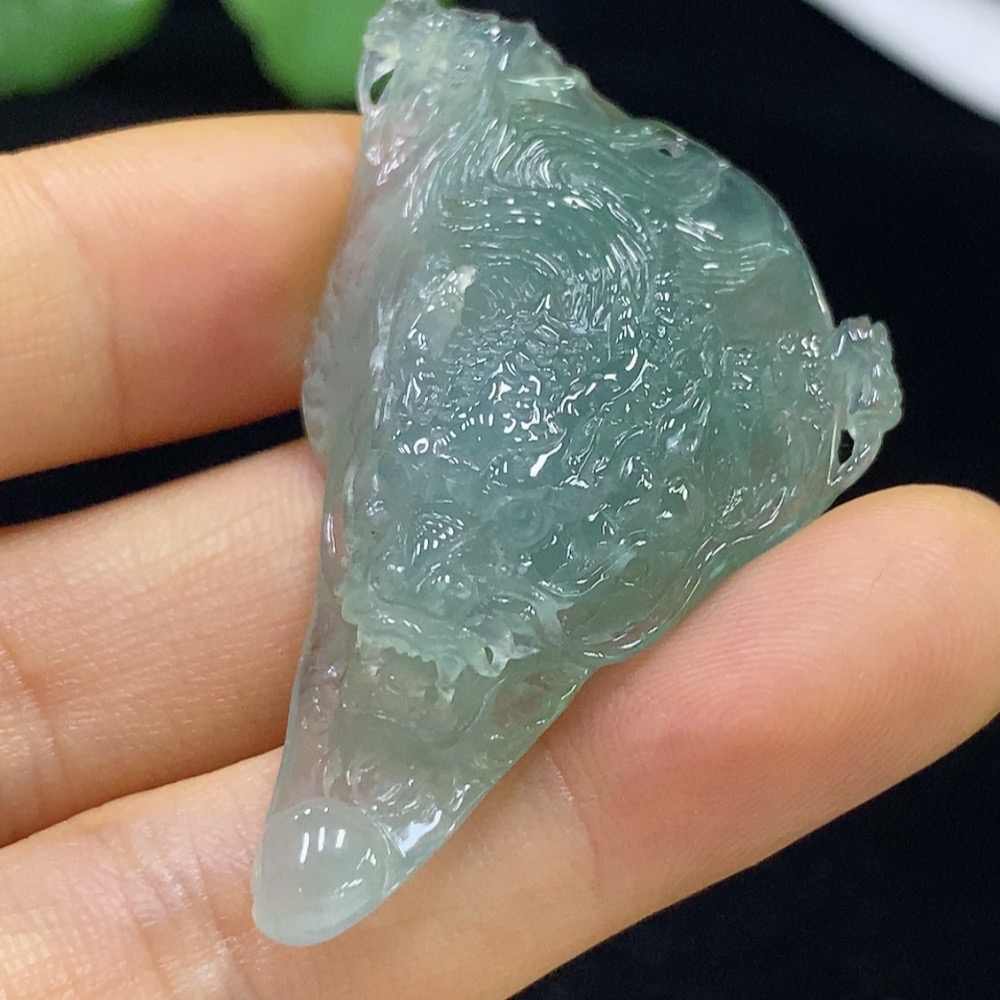 F35094709 Jadeite Dragon Pendant Total Weight Approx. 15.58g