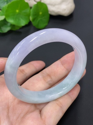F42971824 翡翠正圈手镯 圈口55.3 货品总重约53.5克