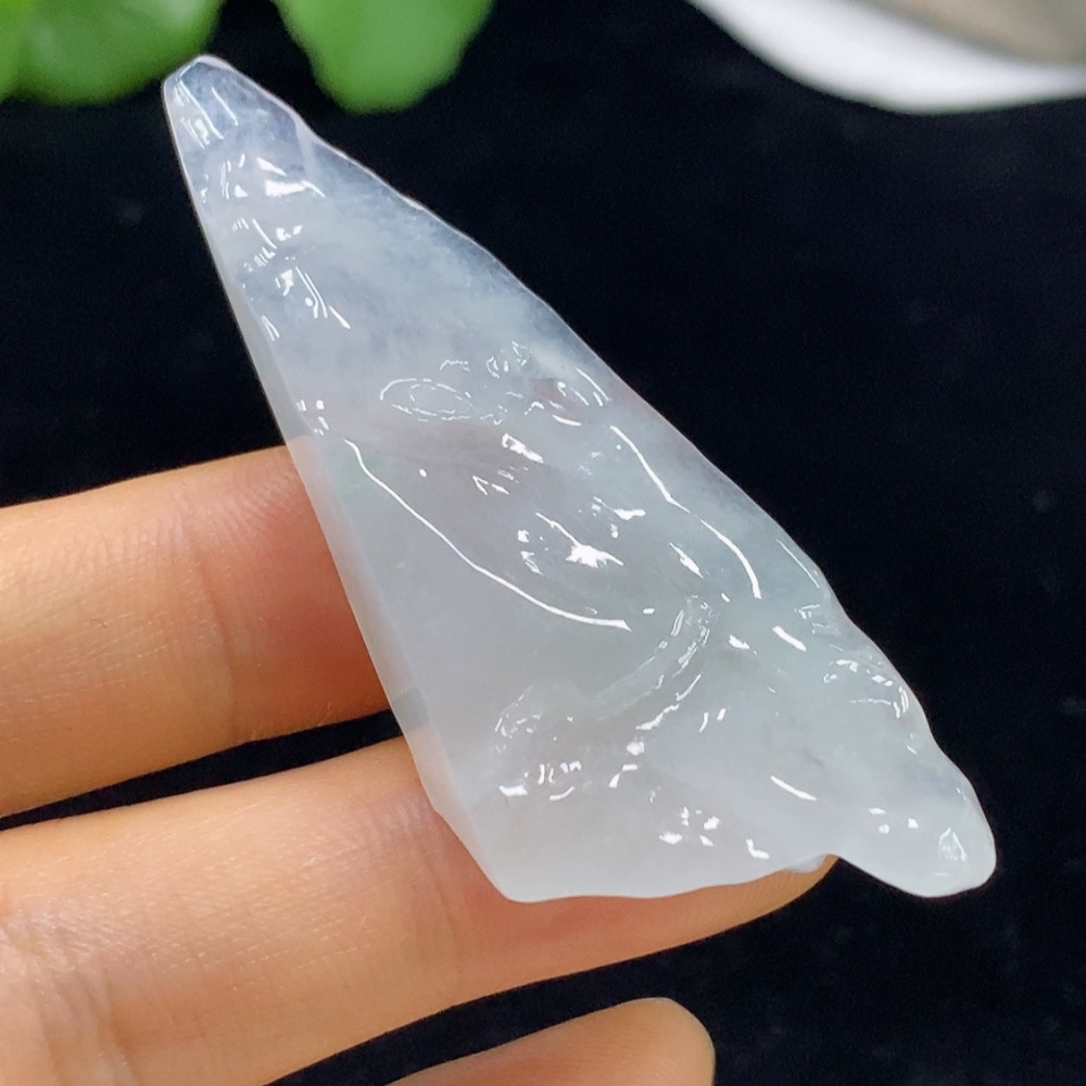 F35134956 Jadeite free-form pendant Total weight approximately 13.99g