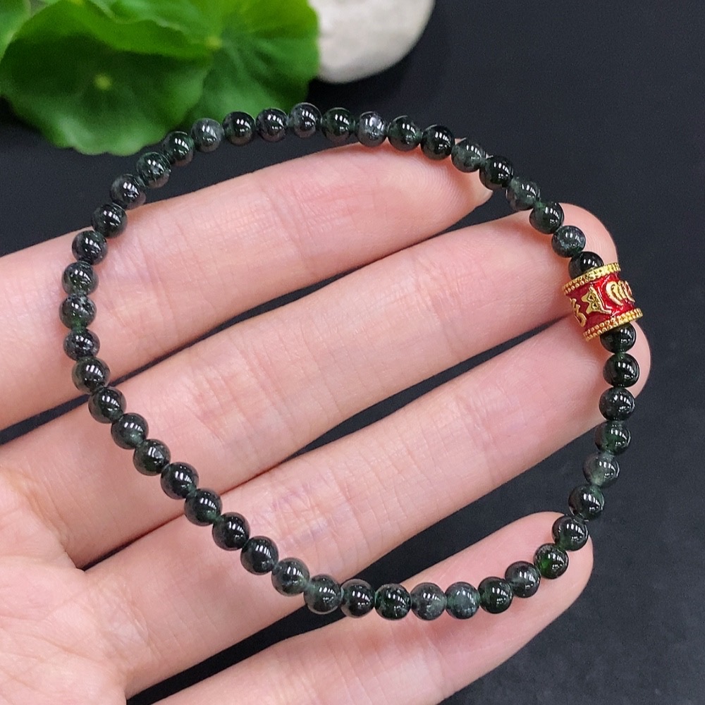 F35123977 Jadeite Bracelet Non-Gold Inlaid Total Weight About 6.2g Size Approximately 3.9mm