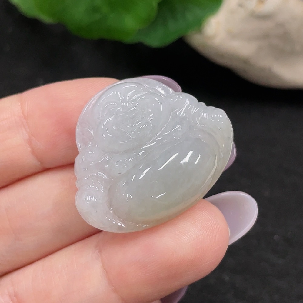 F34965400 Jadeite Buddha Pendant Total Weight Approx. 7.7g