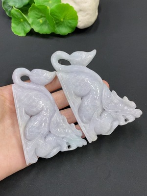 F23690581 Jadeite Dragon Soaring Across the Four Seas Ornament