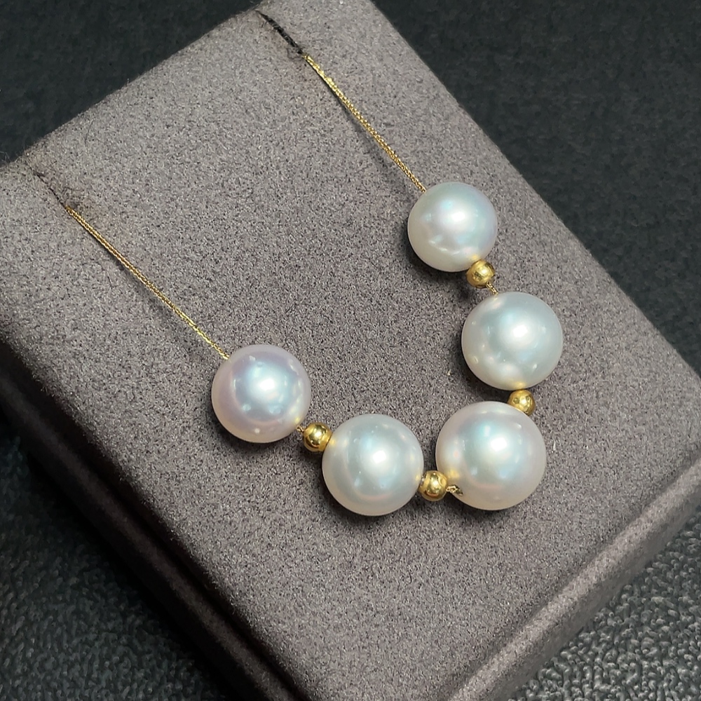 C32784191 Seawater Pearl Necklace 18K Gold Total Weight Approx.8.15g Size 9.2-10.8mm