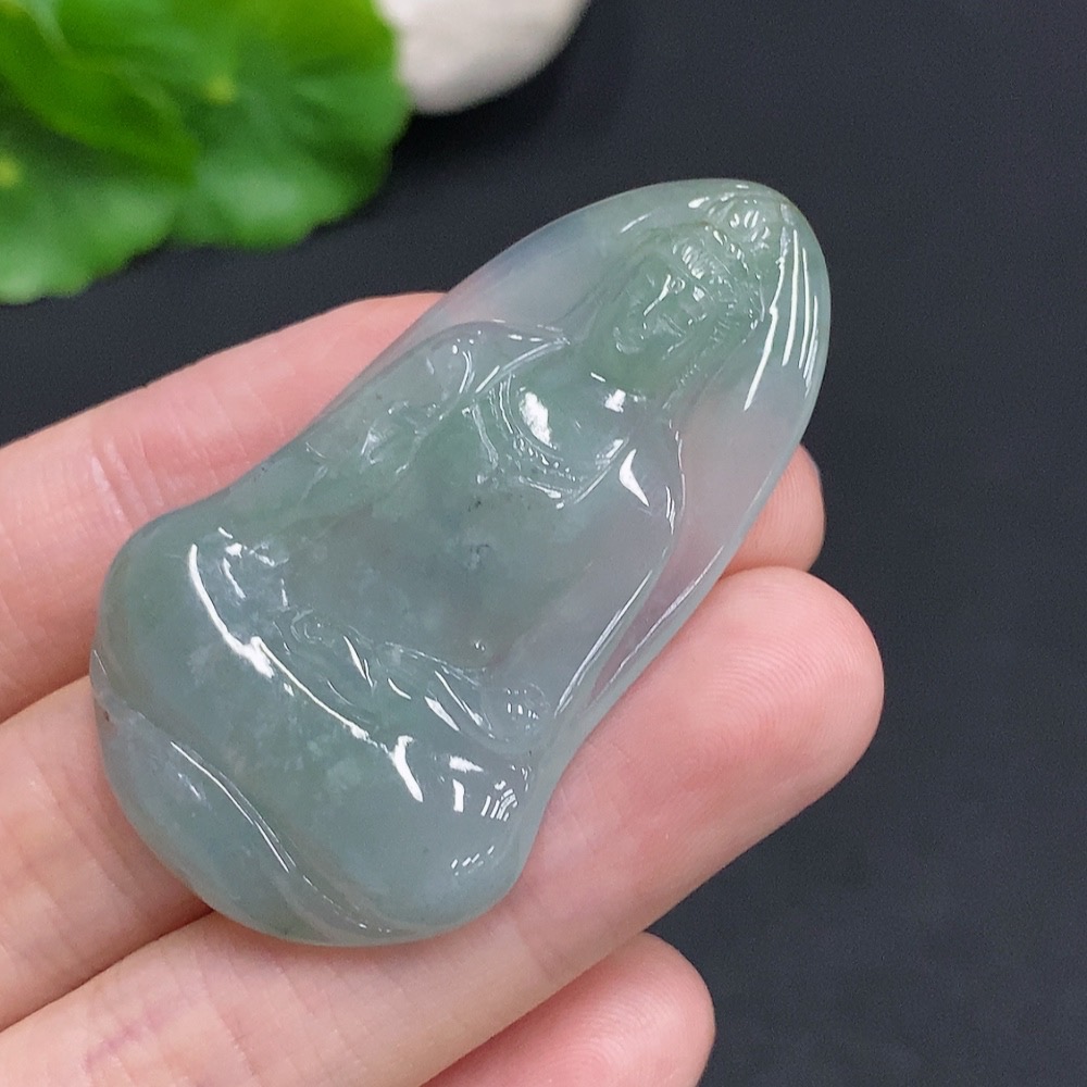 F31607271 Jadeite Guanyin Pendant, Total Weight Approx. 13.7g