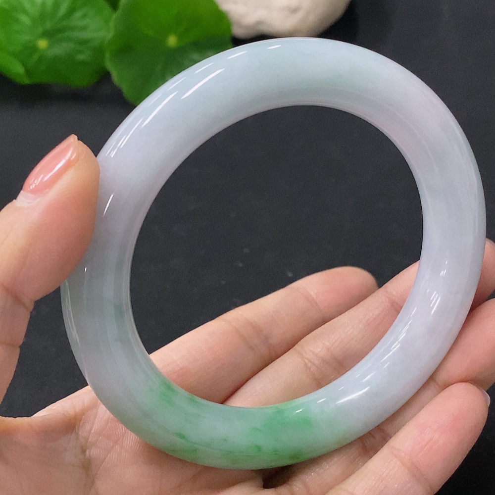 F35088585 Jadeite Round Bangle Size 56.5mm Total Weight Approx. 70.58g