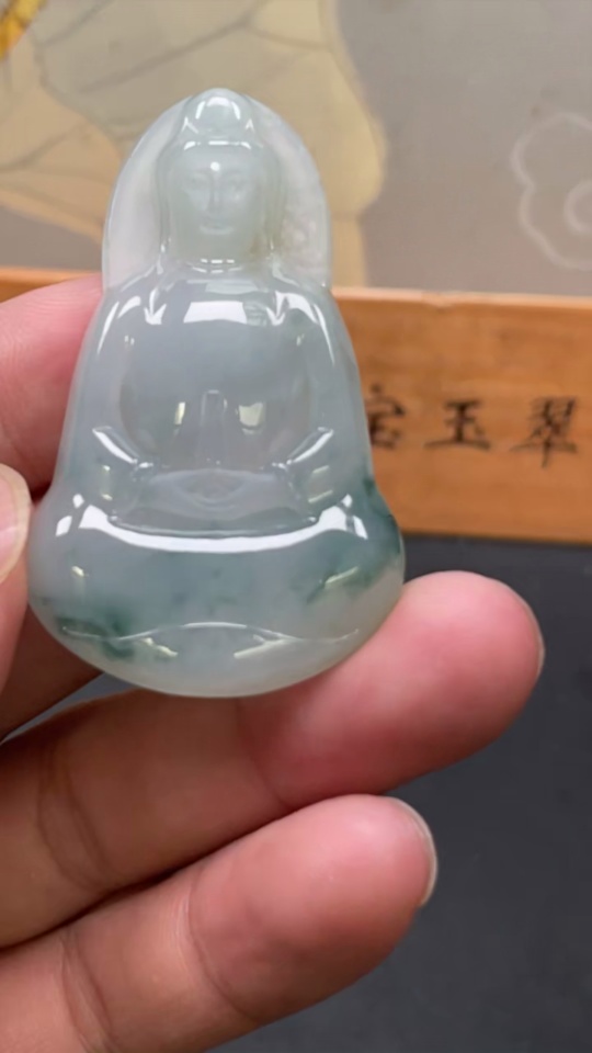 F31603849 Jadeite Guanyin Pendant Total Weight Approx. 18.06g