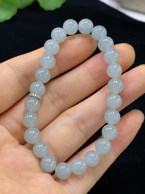 F32749638 JadeiteBead Bracelet Approx. 7mm Total Weight About 15.77g Non-Gold
