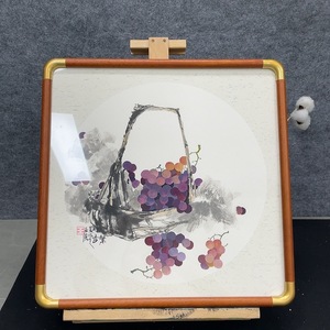 P41947875 王玉强《繁香》纸面水墨国画 有装裱 外框约38*38cm