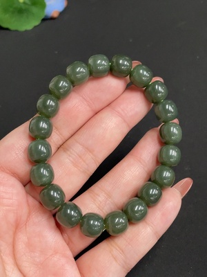 H35101701 Hetian Jade Bracelet, Approx. 9.8mm, Total Weight Approx. 33g