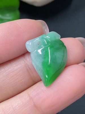 F34076631 Jadeite Pendant Longevity Peach Total Weight Approx. 1.9g