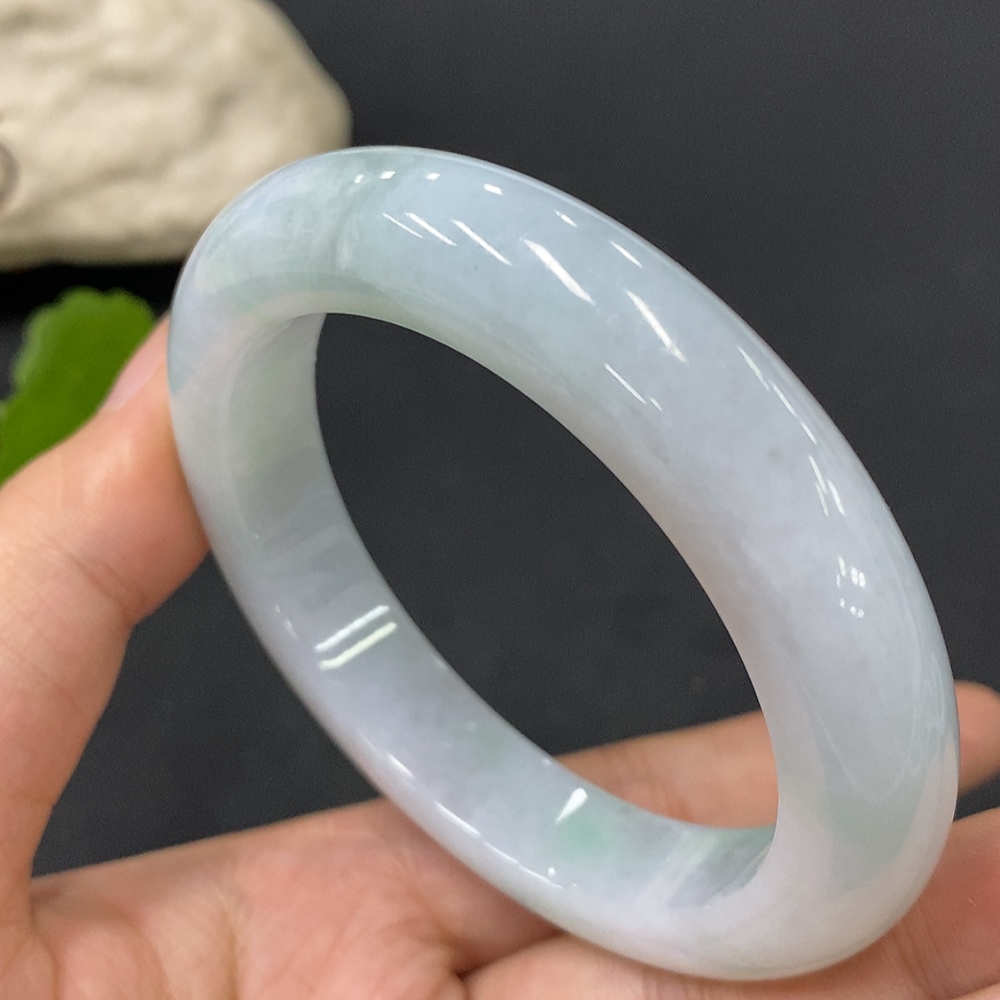 F29395187 Jadeite Round Bangle Total Weight Approx.68.32g Size 55.8