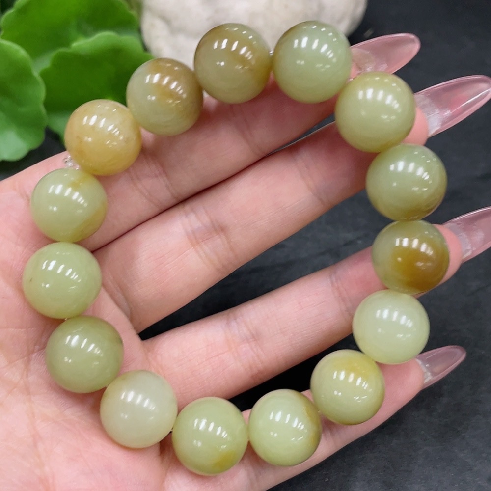 H33944798 Hetian Jade Bracelet, approx. 13.8mm, total weight approx. 64g