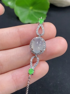 F46548473 翡翠镶嵌手链 非金镶 货品总重约3.19g