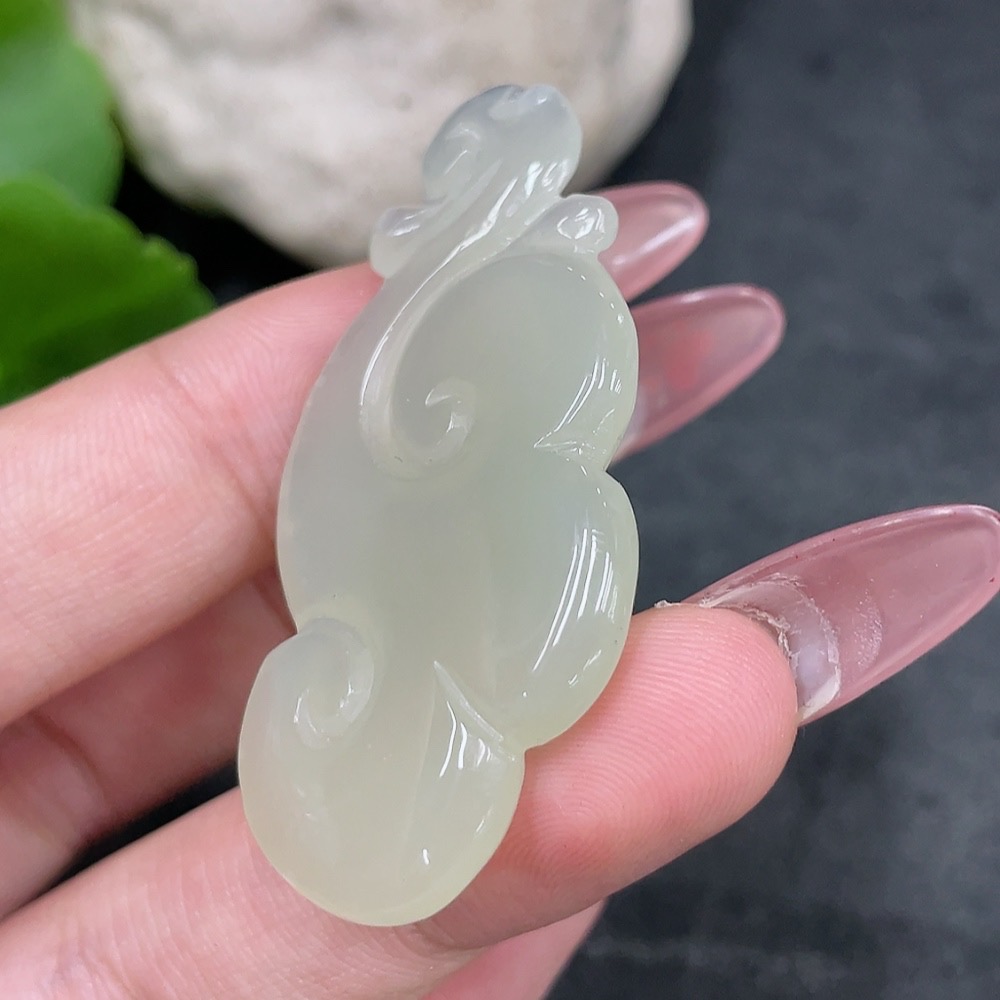 H33945008 Hetian Jade Pendant Ruyi Total Weight: Approx. 8.2g