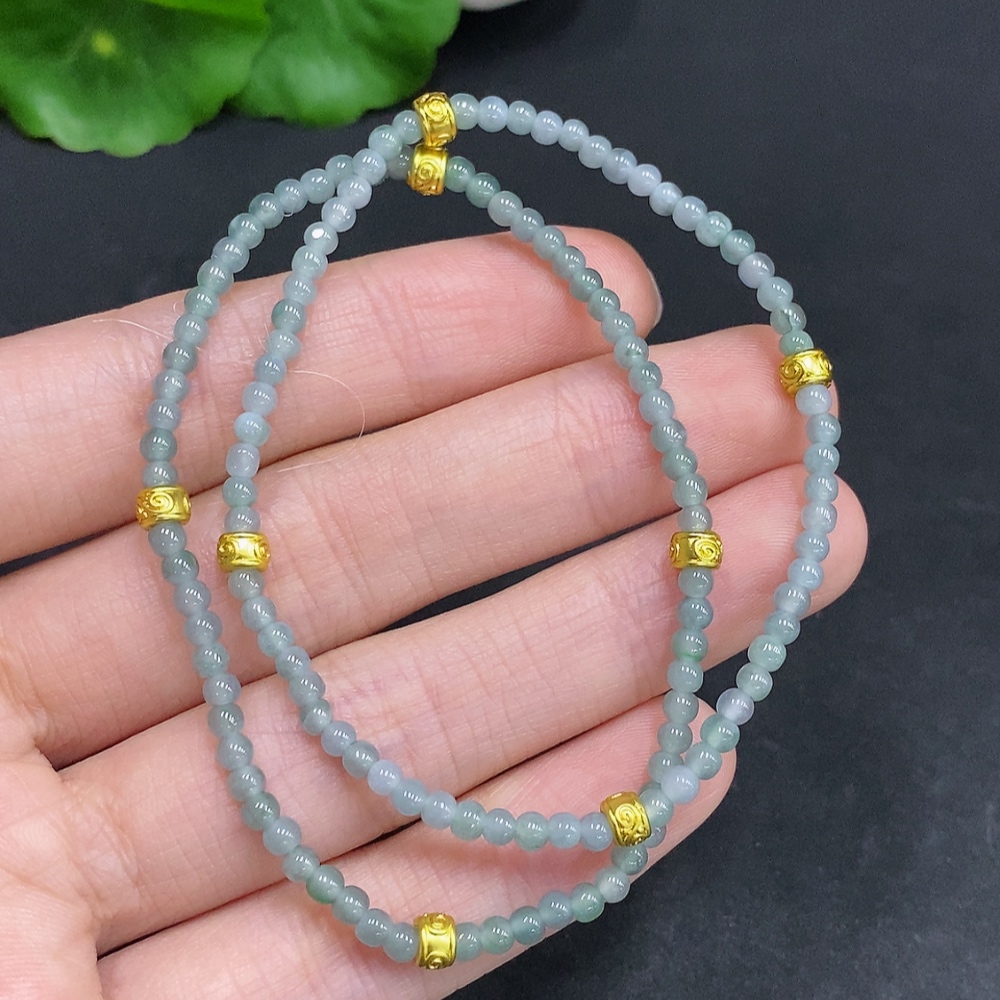 F33907170 Jadeite Beads Sell as a Lot Size Approx 2.8mm Non-gold