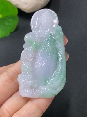 F27145980 Jadeite Pendant Guanyin, total weight approx. 19.93g
