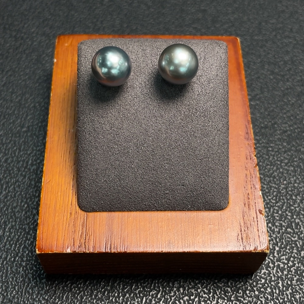 C28276277 Seawater pearl stud earrings, non-gold setting, approx. 9mm, total weight approx. 2.39g