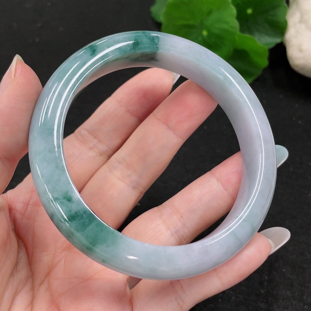 F33898730 Jadeite Round Bangle Size 58.3 Total Weight Approx. 61.8g