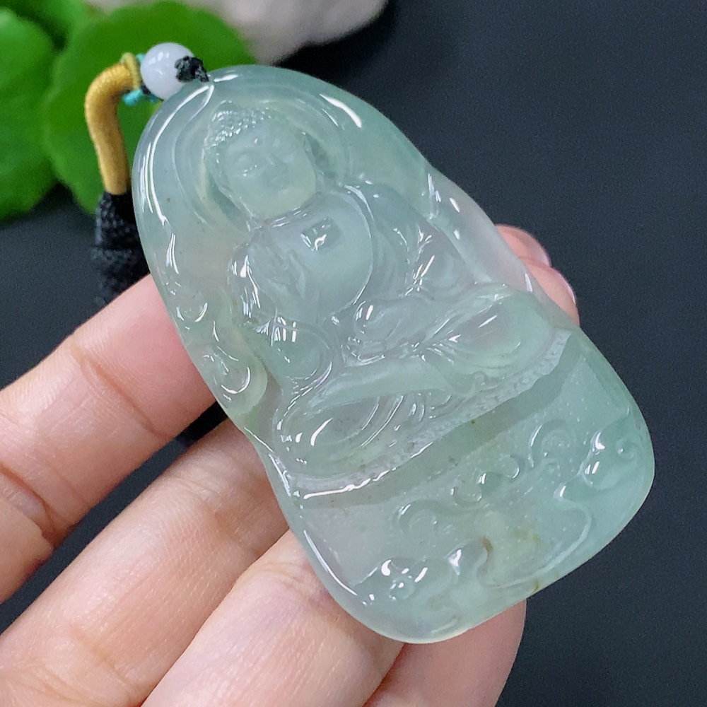 F28183141 Jadeite Pendant Buddha Plaque Total Weight Approx. 26.54g