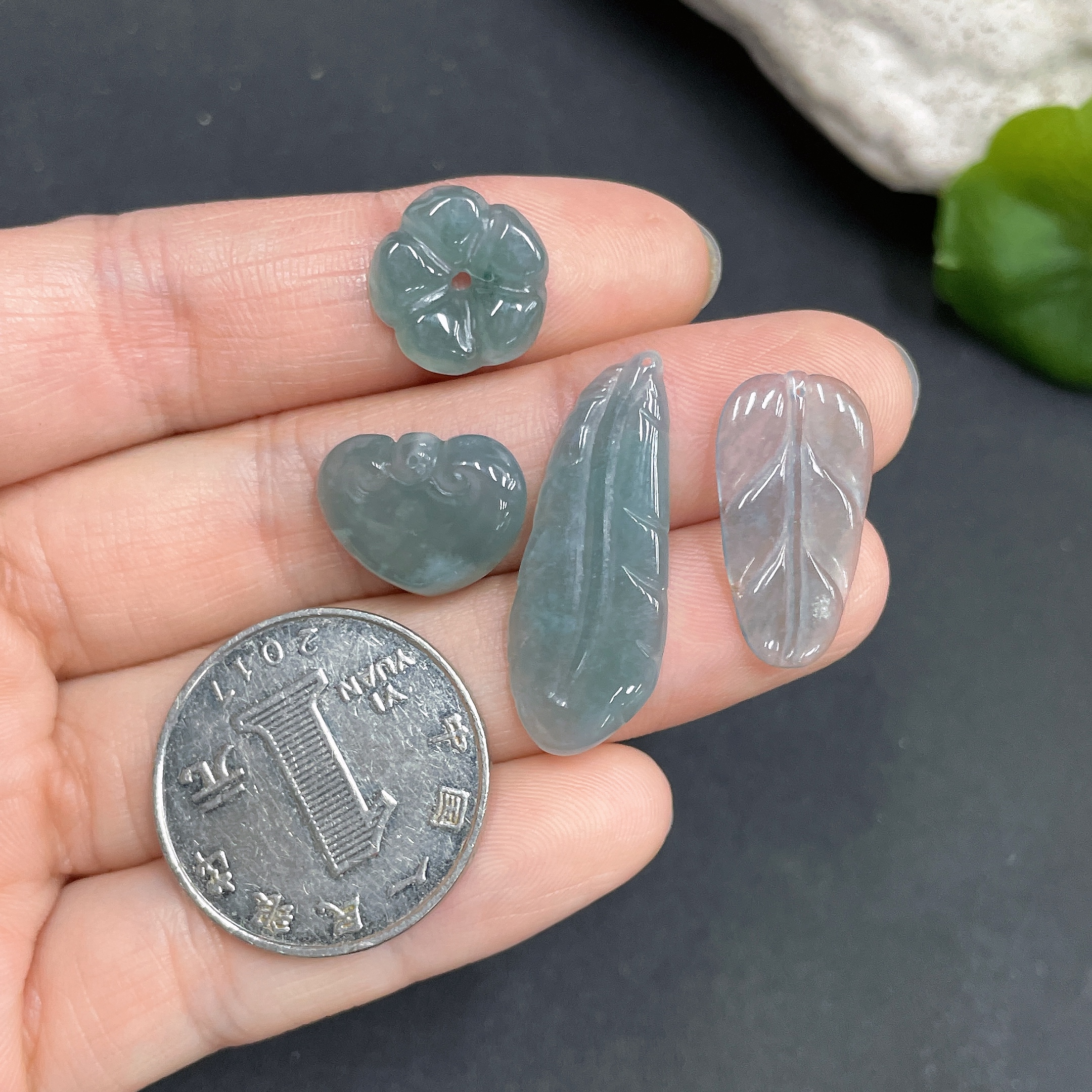 F12286102 Jadeite Inlaid Pendant Set Wholesale