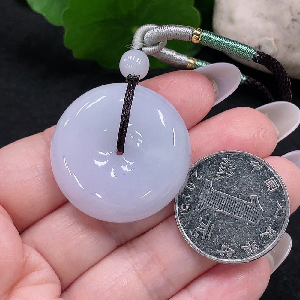 F33916541 Jadeite Peace Knot Pendant Total Weight Approximately 24.3g (Including Rope Weight)