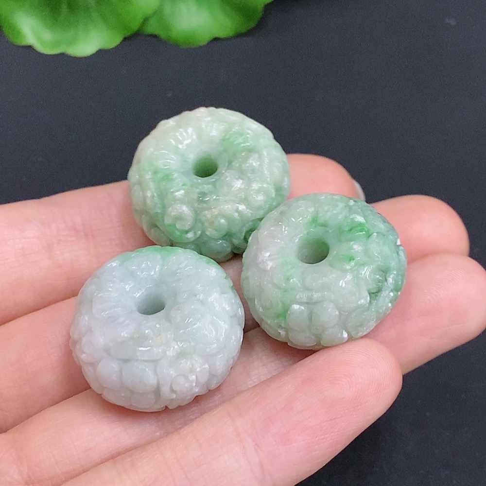 F33831790 Unpolished Jadeite Pendant Lot Including Other Minerals