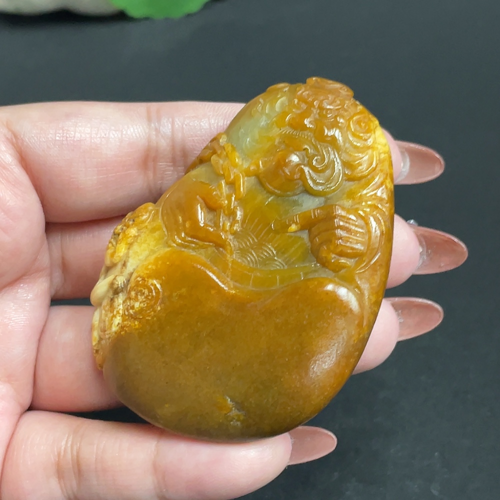 H34004002 Hetian Jade Pendant - Zhong Kui, Total Weight Approx. 90.5g, Contains Other Mineral Components, Undetermined Skin Color Formation