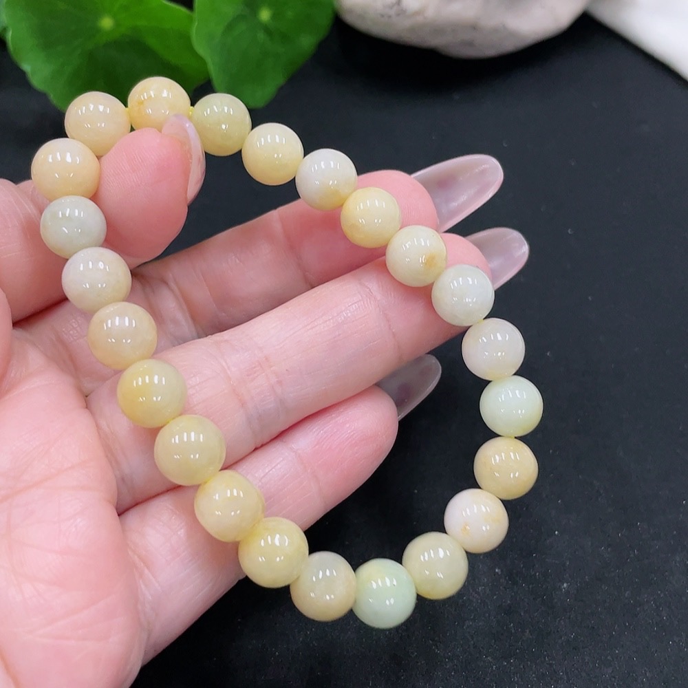 F34068182 Jadeite Bracelet Approx. 8.2mm Total Weight Approx. 21.9g