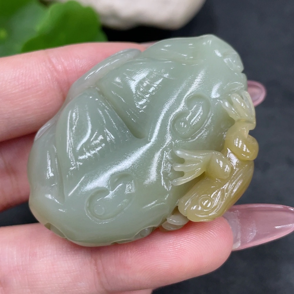 H33925604 Hetian Jade Pendant - Quacking Wealth, Total Weight Approx. 39.5g