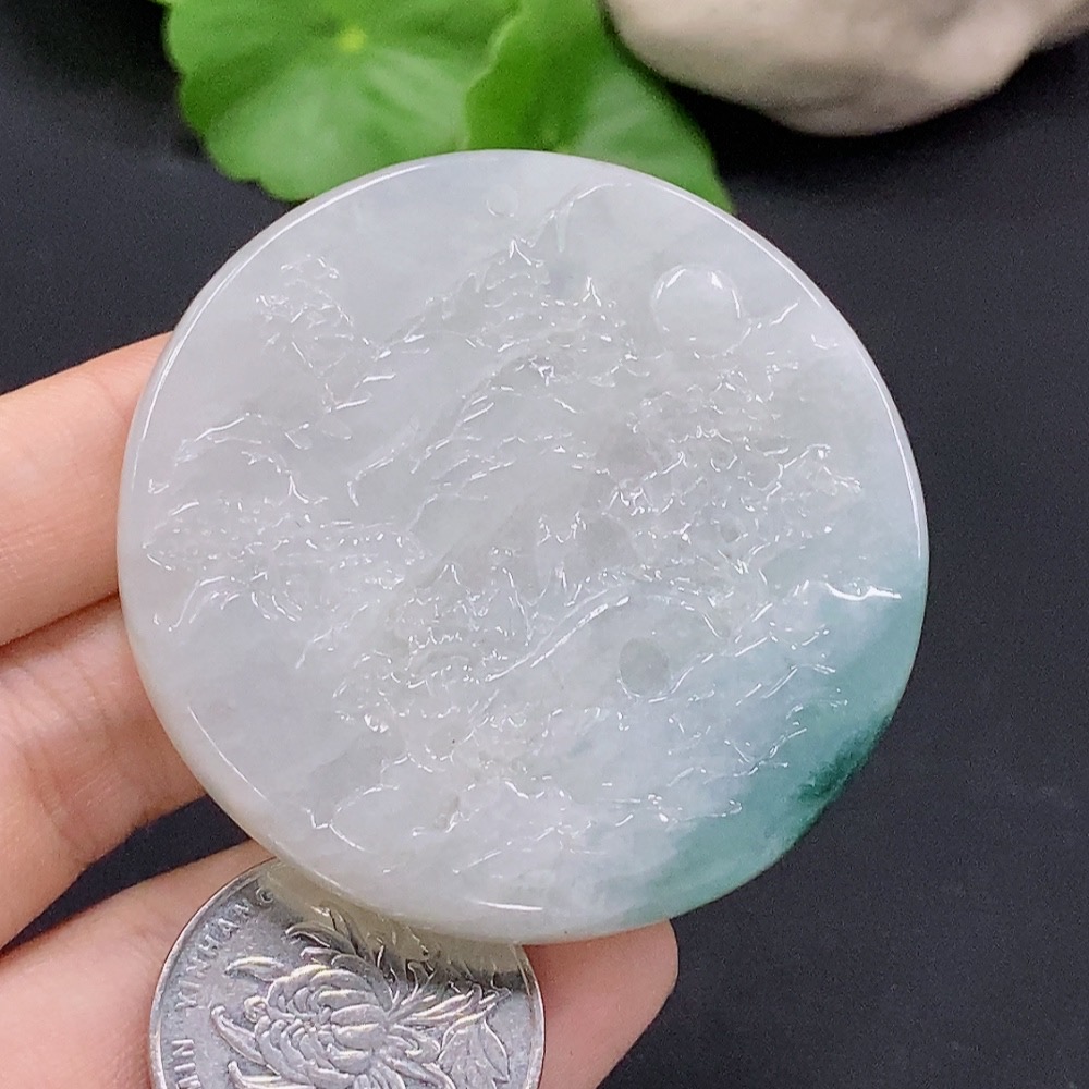 F31629248 JadeiteLandscape Pendant Total Weight Approx. 44.68g